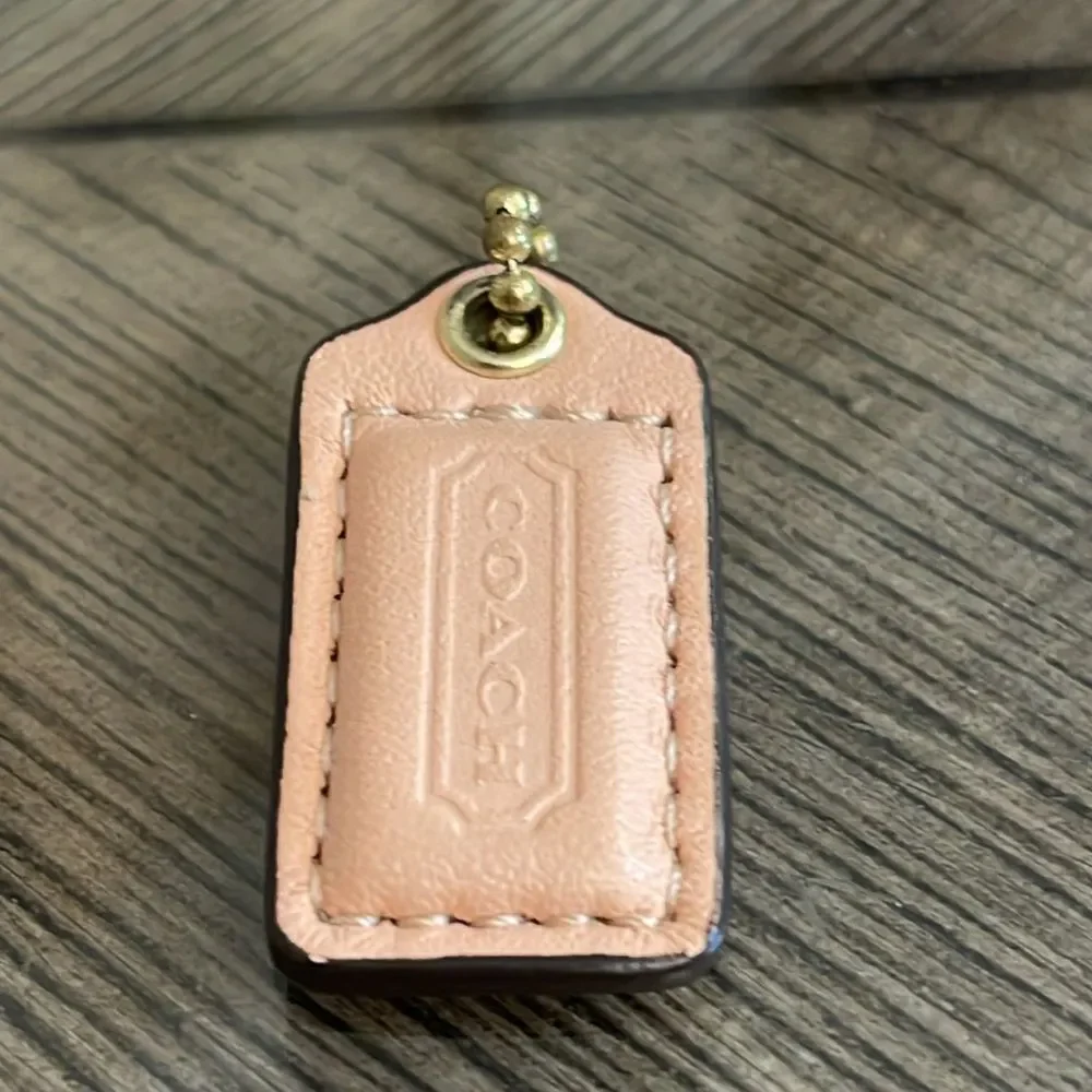 Vintage Coach Light Peach or Flesh Colored Mini Hangtag